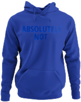Φούτερ με κουκούλα - Absolutely Not - Color Thumbnail Μπλε Ρουά