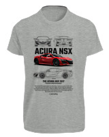 T-Shirt Fit Αντρικό - Acura NSX - Color Thumbnail Γκρι Μελανζέ