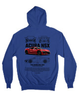 Ζακέτα Φούτερ με κουκούλα Αντρικό - Acura NSX - Color Thumbnail Μπλε Ρουά