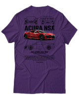 T-Shirt Αντρικό - Acura NSX - Color Thumbnail Σκούρο Μωβ
