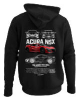 Φούτερ με κουκούλα Γυναικείο - Acura NSX - Color Thumbnail Μαύρο