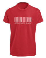 T-Shirt Fit Αντρικό - Addicted To Black - Color Thumbnail Κόκκινο
