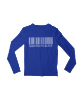 Μακρυμάνικο Μακό Παιδικό - Addicted To Black - Color Thumbnail Μπλε Ρουά