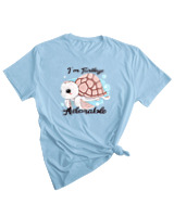T-Shirt Woman Fashion Γυναικείο - Adorable - Color Thumbnail SKY BLUE
