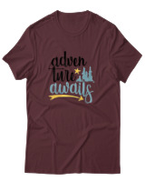 T-Shirt Αντρικό - Adventure Awaits Letters - Color Thumbnail Μπορντό