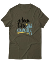 T-Shirt Αντρικό - Adventure Awaits Letters - Color Thumbnail Χακί