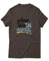 T-Shirt Αντρικό - Adventure Awaits Letters - Color Thumbnail Καφέ