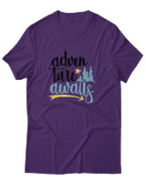 T-Shirt Αντρικό - Adventure Awaits Letters - Color Thumbnail Σκούρο Μωβ