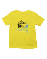 T-Shirt  Παιδικό - Adventure Awaits Letters - Color Thumbnail Κίτρινο