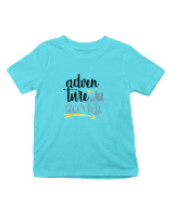 T-Shirt  Παιδικό - Adventure Awaits Letters - Color Thumbnail Οινοπνευματί