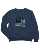Φούτερ χωρίς κουκούλα Παιδικό - Adventure Awaits Letters - Color Thumbnail Σκούρο Μπλε