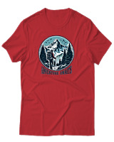 T-Shirt Αντρικό - Adventure Awaits Mountain - Color Thumbnail Κόκκινο