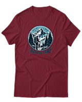 T-Shirt Αντρικό - Adventure Awaits Mountain - Color Thumbnail Σκούρο Κόκκινο