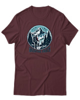 T-Shirt Αντρικό - Adventure Awaits Mountain - Color Thumbnail Μπορντό
