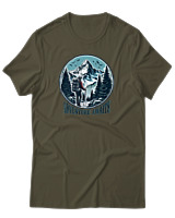 T-Shirt Αντρικό - Adventure Awaits Mountain - Color Thumbnail Χακί