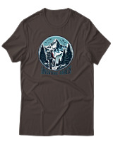 T-Shirt Αντρικό - Adventure Awaits Mountain - Color Thumbnail Καφέ