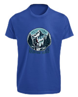 T-Shirt Fit Αντρικό - Adventure Awaits Mountain - Color Thumbnail Μπλε Ρουά