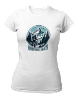 T-Shirt Στενή Γραμμή Γυναικείο - Adventure Awaits Mountain - Color Thumbnail ΄Ασπρο