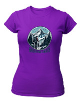 T-Shirt Στενή Γραμμή Γυναικείο - Adventure Awaits Mountain - Color Thumbnail Σκούρο Μωβ