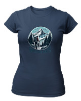 T-Shirt Στενή Γραμμή Γυναικείο - Adventure Awaits Mountain - Color Thumbnail Σκούρο Μπλε