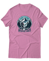 T-Shirt  Γυναικείο - Adventure Awaits Mountain - Color Thumbnail Ροζ