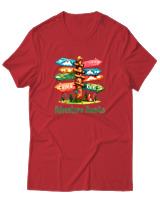 T-Shirt Αντρικό - Adventure Awaits River - Color Thumbnail Κόκκινο