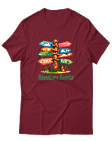 T-Shirt Αντρικό - Adventure Awaits River - Color Thumbnail Σκούρο Κόκκινο
