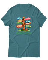 T-Shirt Αντρικό - Adventure Awaits River - Color Thumbnail Μπλε Πράσινο