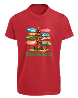 T-Shirt Fit Αντρικό - Adventure Awaits River - Color Thumbnail Κόκκινο