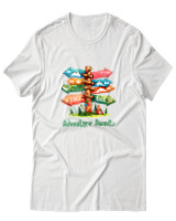 T-Shirt  Γυναικείο - Adventure Awaits River - Color Thumbnail Άσπρο