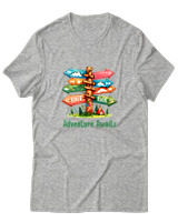 T-Shirt  Γυναικείο - Adventure Awaits River - Color Thumbnail Γκρί Μελανζέ