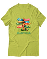 T-Shirt  Γυναικείο - Adventure Awaits River - Color Thumbnail Λαχανί