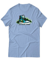 T-Shirt Αντρικό - Adventure Awaits Shoe - Color Thumbnail Γαλάζιο