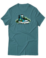 T-Shirt Αντρικό - Adventure Awaits Shoe - Color Thumbnail Μπλε Πράσινο