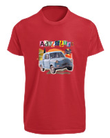 T-Shirt Fit Αντρικό - Adventure - Color Thumbnail Κόκκινο