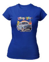 T-Shirt Στενή Γραμμή Γυναικείο - Adventure - Color Thumbnail Μπλε Ρουά