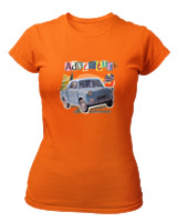 T-Shirt Στενή Γραμμή Γυναικείο - Adventure - Color Thumbnail Πορτοκαλί