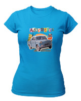 T-Shirt Στενή Γραμμή Γυναικείο - Adventure - Color Thumbnail Τιρκουάζ