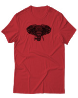 T-Shirt Αντρικό - African Elephant - Color Thumbnail Κόκκινο