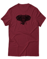 T-Shirt Αντρικό - African Elephant - Color Thumbnail Σκούρο Κόκκινο