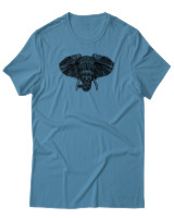 T-Shirt Αντρικό - African Elephant - Color Thumbnail Τιρκουάζ