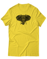 T-Shirt Αντρικό - African Elephant - Color Thumbnail Χρυσό Κίτρινο
