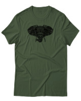 T-Shirt Αντρικό - African Elephant - Color Thumbnail Κυπαρισσί