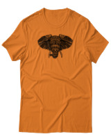 T-Shirt Αντρικό - African Elephant - Color Thumbnail Πορτοκαλί