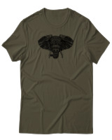 T-Shirt Αντρικό - African Elephant - Color Thumbnail Χακί