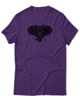T-Shirt Αντρικό - African Elephant - Color Thumbnail Σκούρο Μωβ