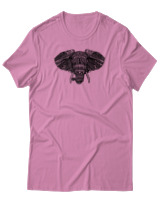 T-Shirt Αντρικό - African Elephant - Color Thumbnail Ροζ