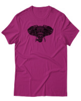 T-Shirt Αντρικό - African Elephant - Color Thumbnail Φουξια