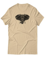 T-Shirt Αντρικό - African Elephant - Color Thumbnail Μπεζ