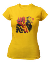 T-Shirt Στενή Γραμμή Γυναικείο - Afterlife - Color Thumbnail Χρυσό Κίτρινο